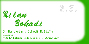 milan bokodi business card